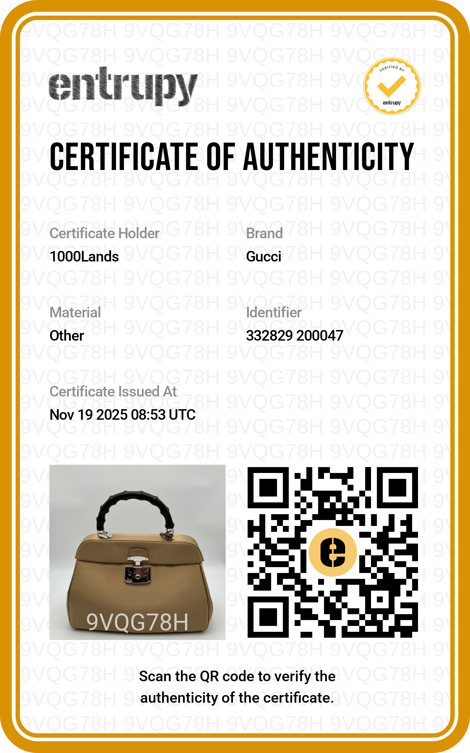 Borsa a mano Gucci Bamboo  Lady Look  oro