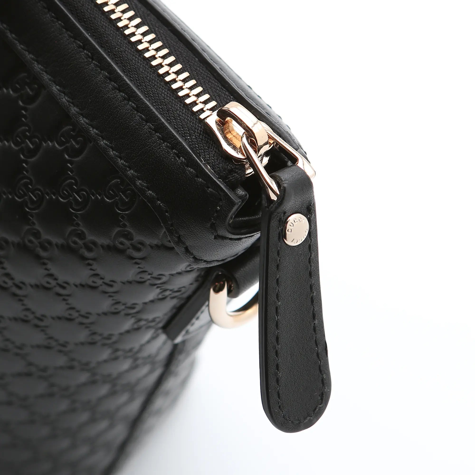 Borsa a mano Gucci mini shopper pelle Guccissima nera