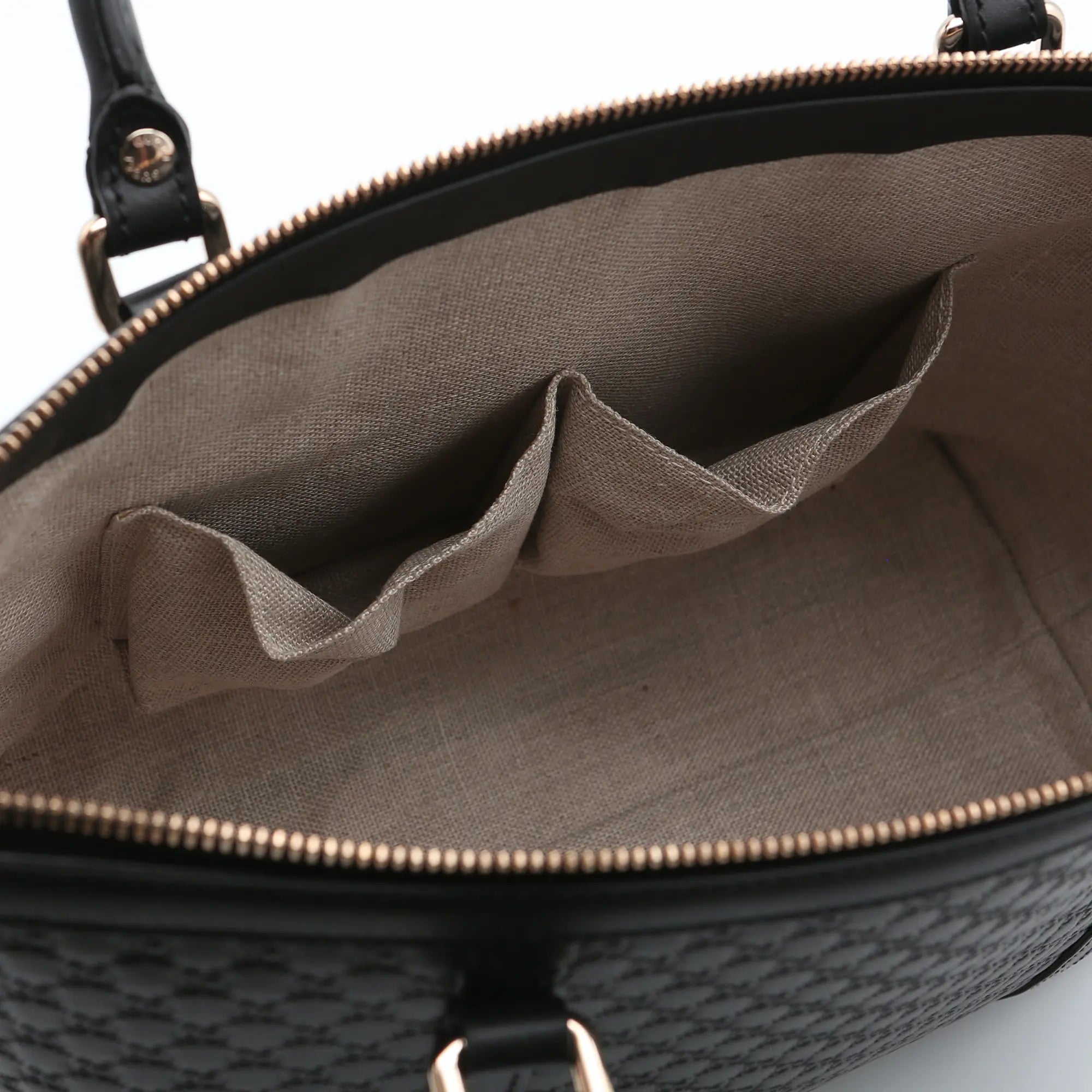 Borsa a mano Gucci mini shopper pelle Guccissima nera