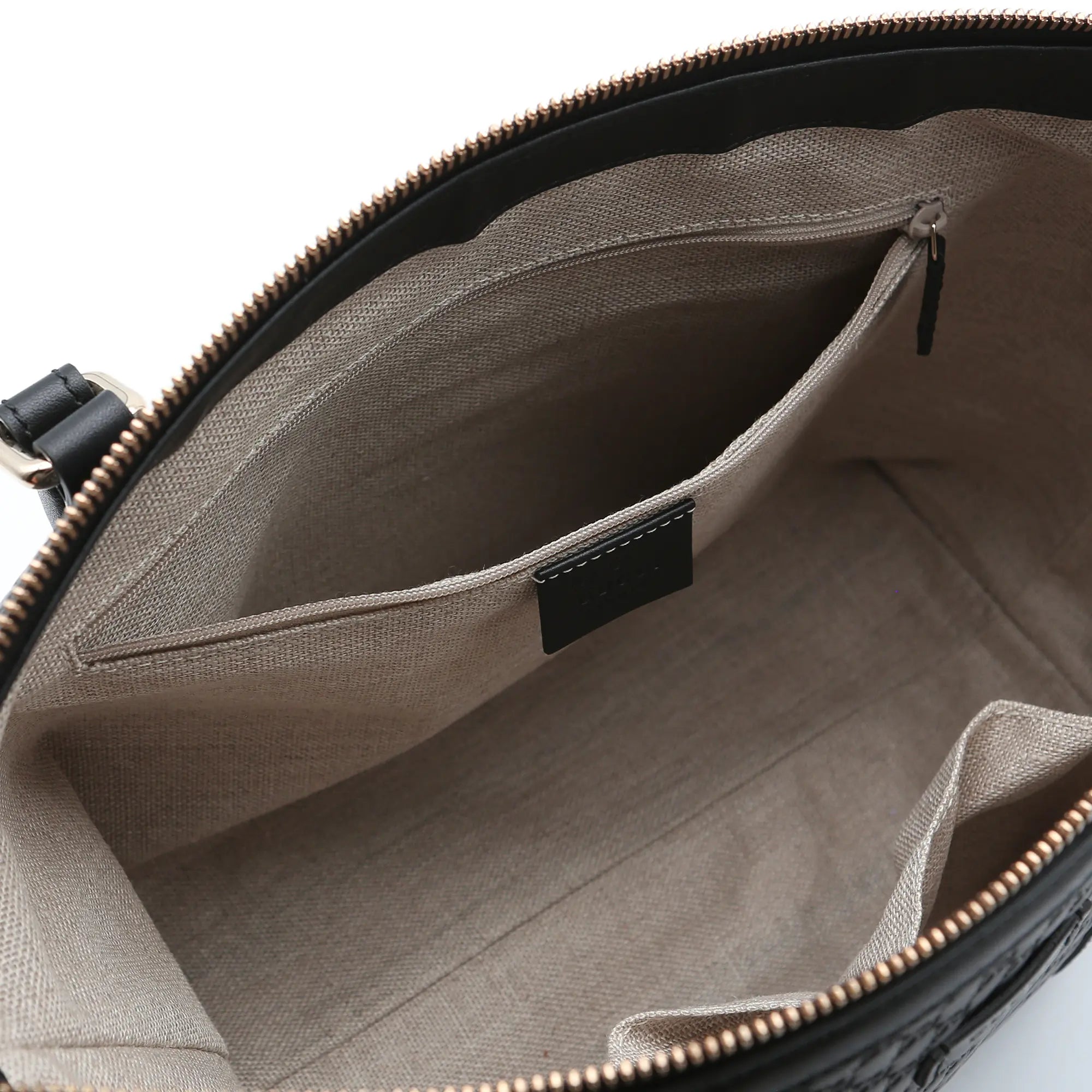 Borsa a mano Gucci mini shopper pelle Guccissima nera