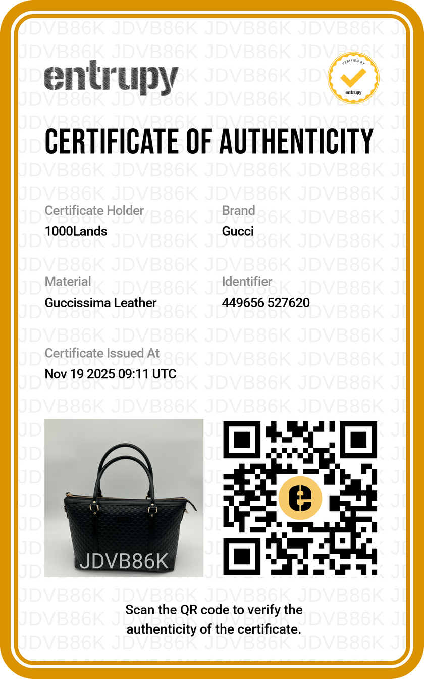 Borsa a mano Gucci mini shopper pelle Guccissima nera