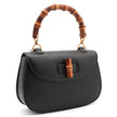 Borsa a mano Gucci Bamboo 1947 nera pelle cinghiale