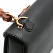 Borsa a mano Gucci Bamboo 1947 nera pelle cinghiale
