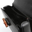 Borsa a mano Gucci Bamboo 1947 nera pelle cinghiale