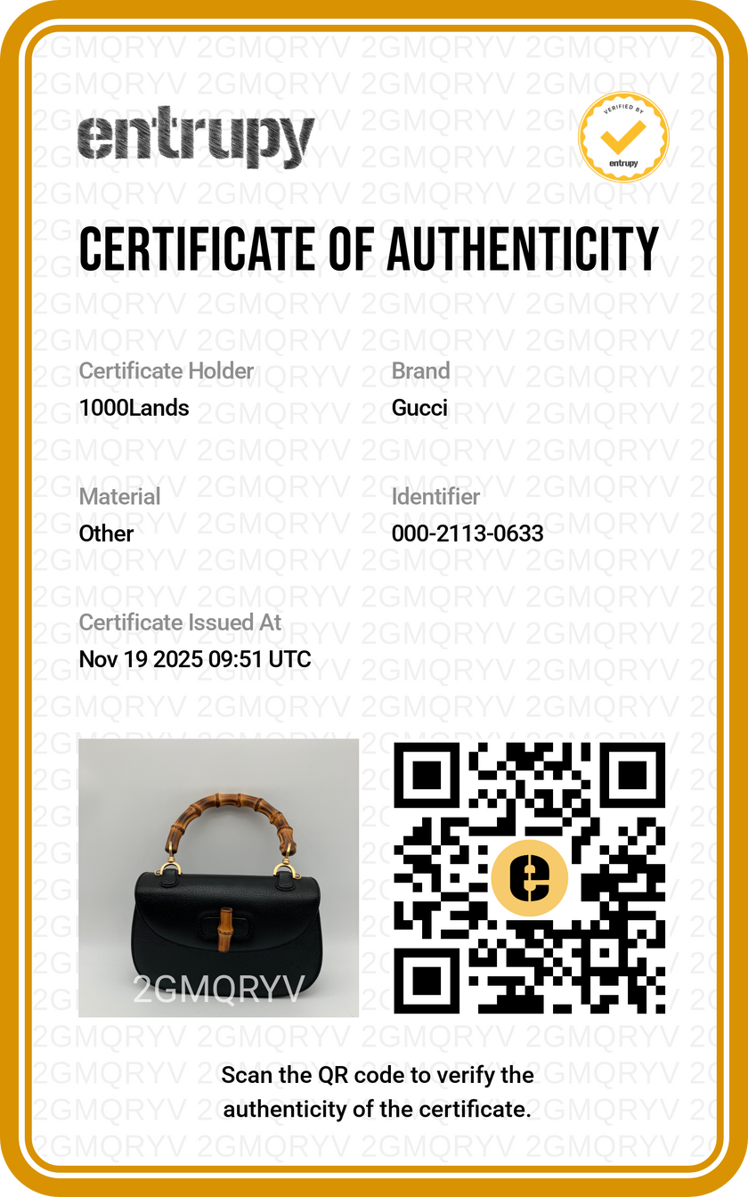 Borsa a mano Gucci Bamboo 1947 nera pelle cinghiale