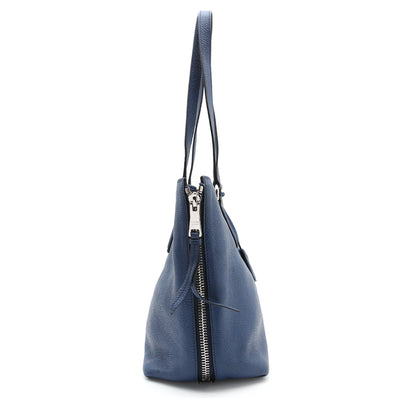 Borsa a spalla Prada vitello  Phenix in pelle blu