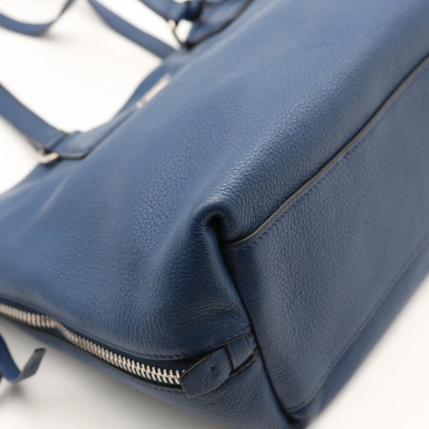 Borsa a spalla Prada vitello  Phenix in pelle blu