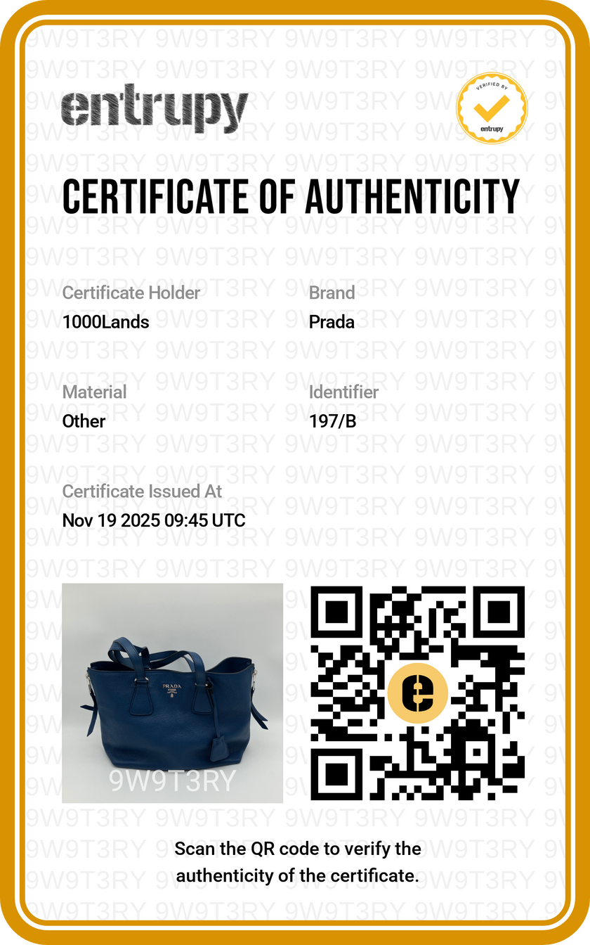 Borsa a spalla Prada vitello  Phenix in pelle blu