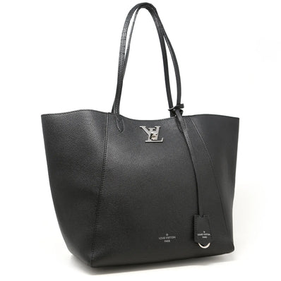 Borsa a spalla Louis Vuitton Lockme pelle nera