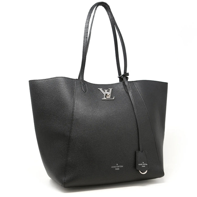 Borsa a spalla Louis Vuitton Lockme pelle nera