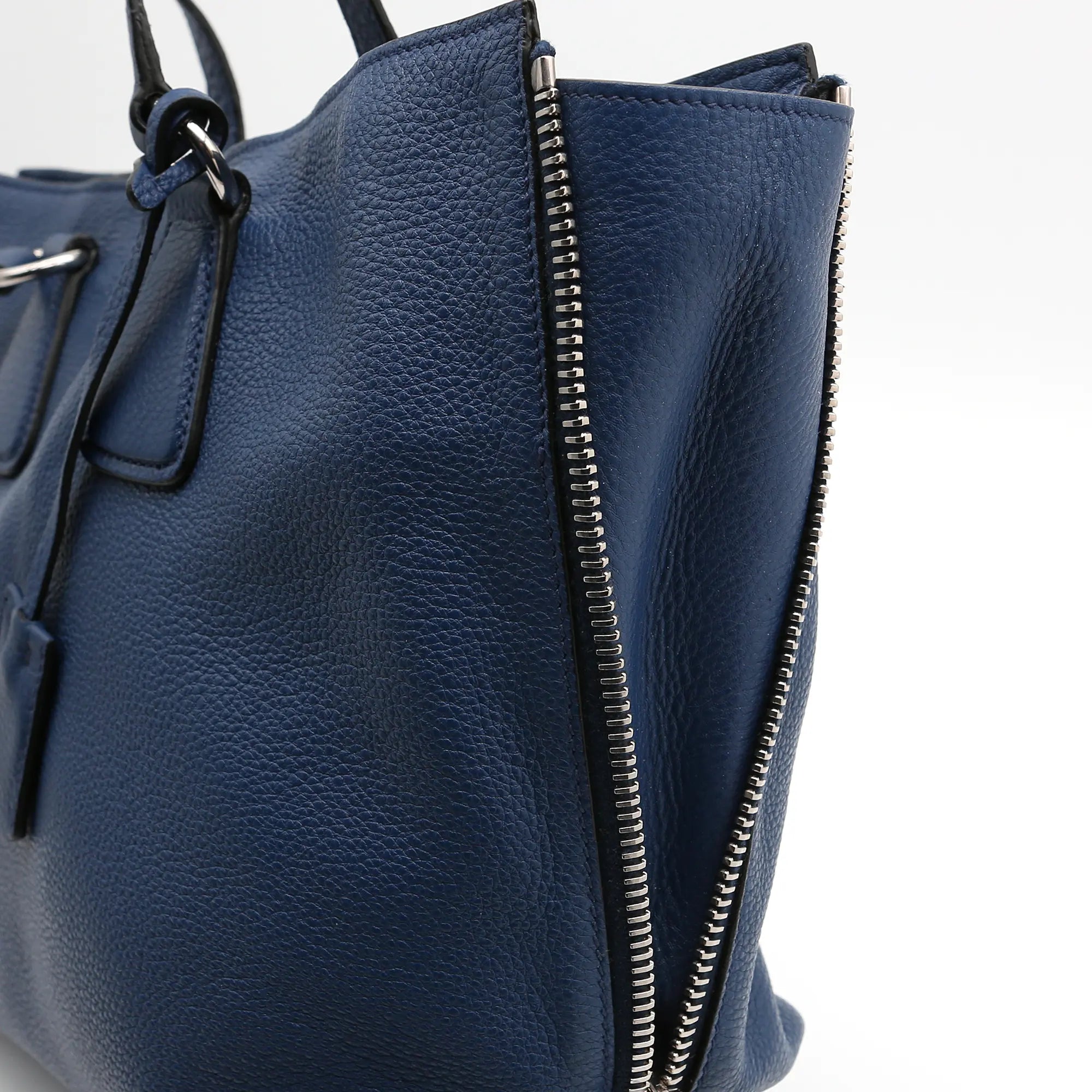 Borsa a spalla Prada vitello  Phenix in pelle blu