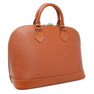 Borsa a mano Louis Vuitton Alma pelle EPI cognac