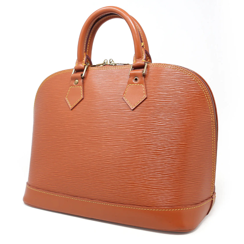 Borsa a mano Louis Vuitton Alma pelle EPI cognac