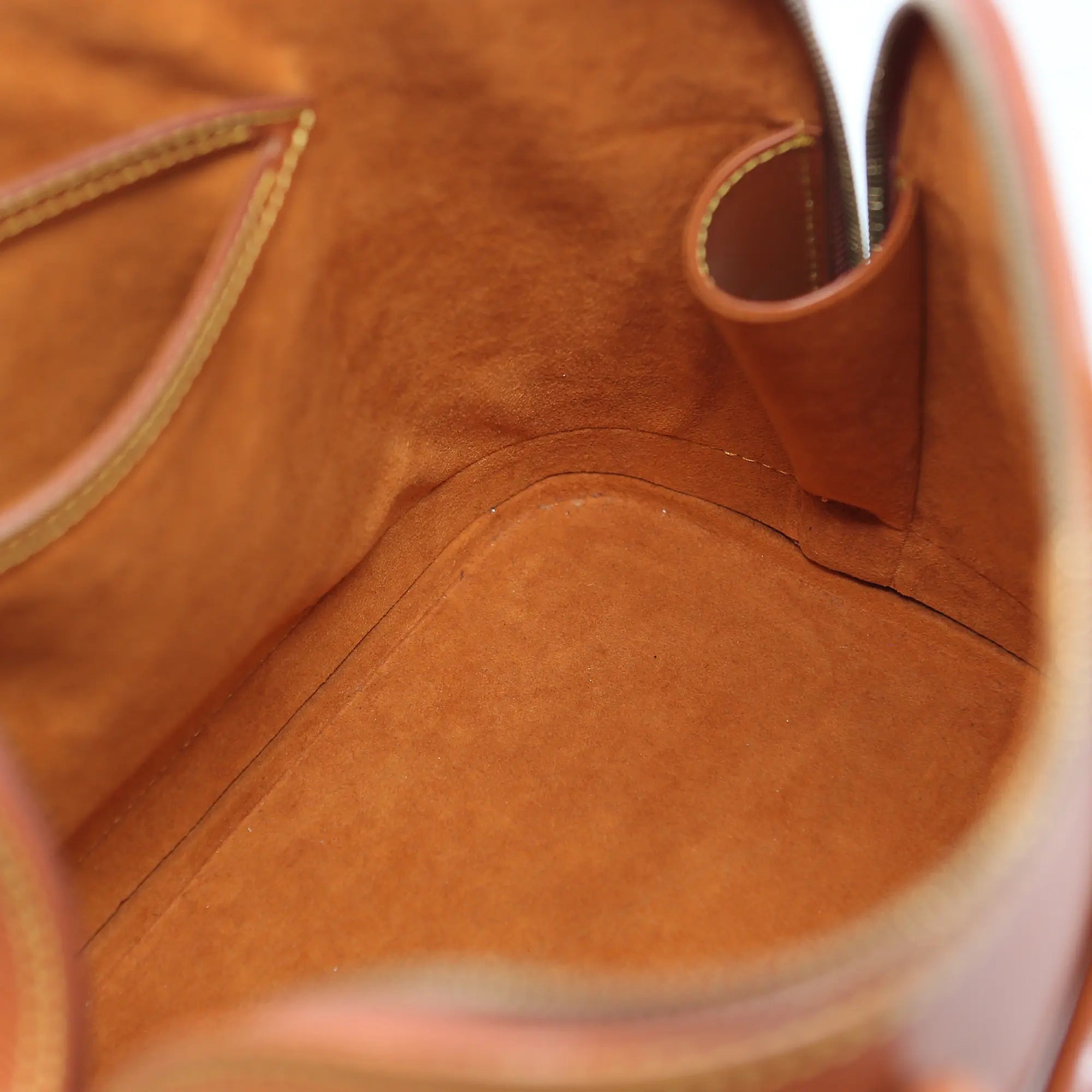 Borsa a mano Louis Vuitton Alma pelle EPI cognac