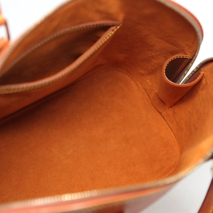 Borsa a mano Louis Vuitton Alma pelle EPI cognac