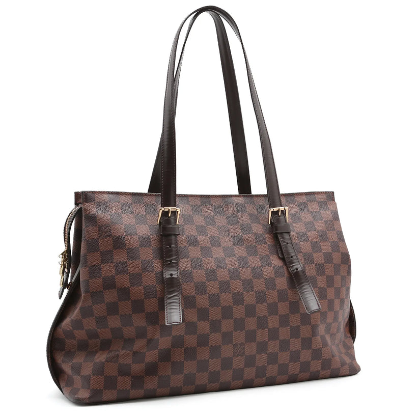 Borsa a mano Louis Vuitton Chelsea Damier Ebène