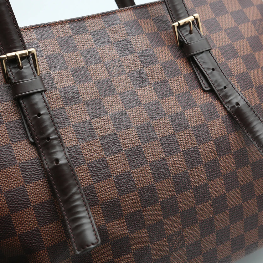 Borsa a mano Louis Vuitton Chelsea Damier Ebène