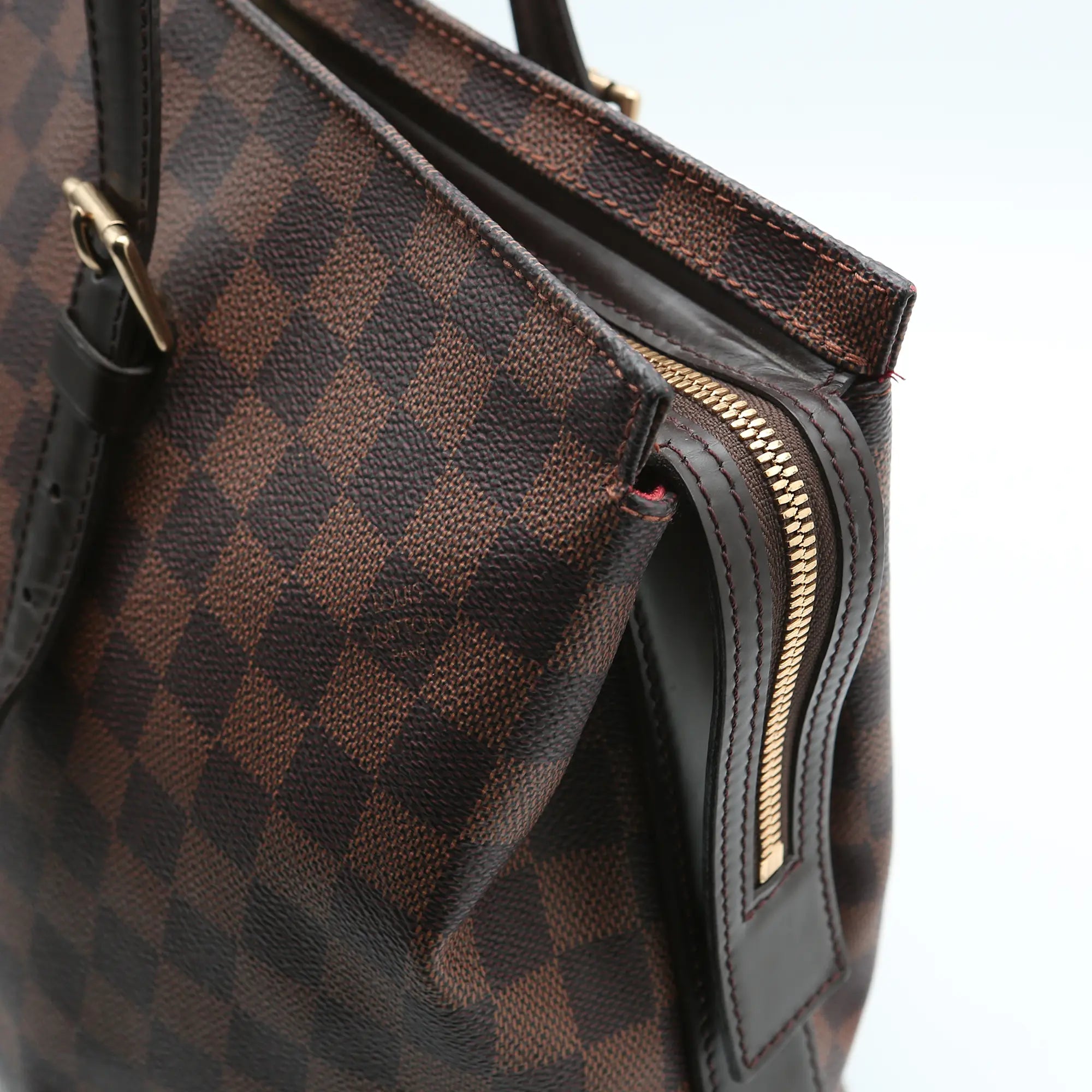 Borsa a mano Louis Vuitton Chelsea Damier Ebène