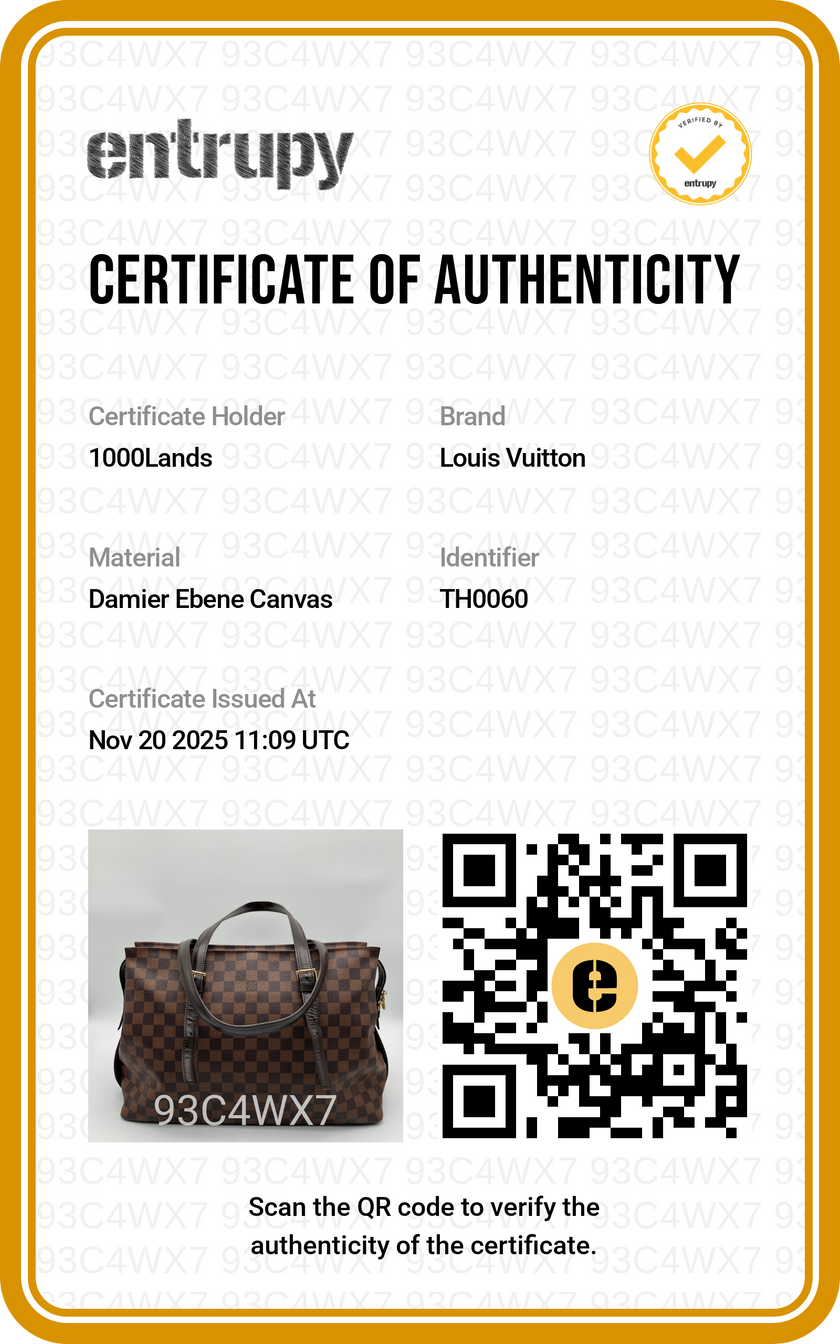 Borsa a mano Louis Vuitton Chelsea Damier Ebène