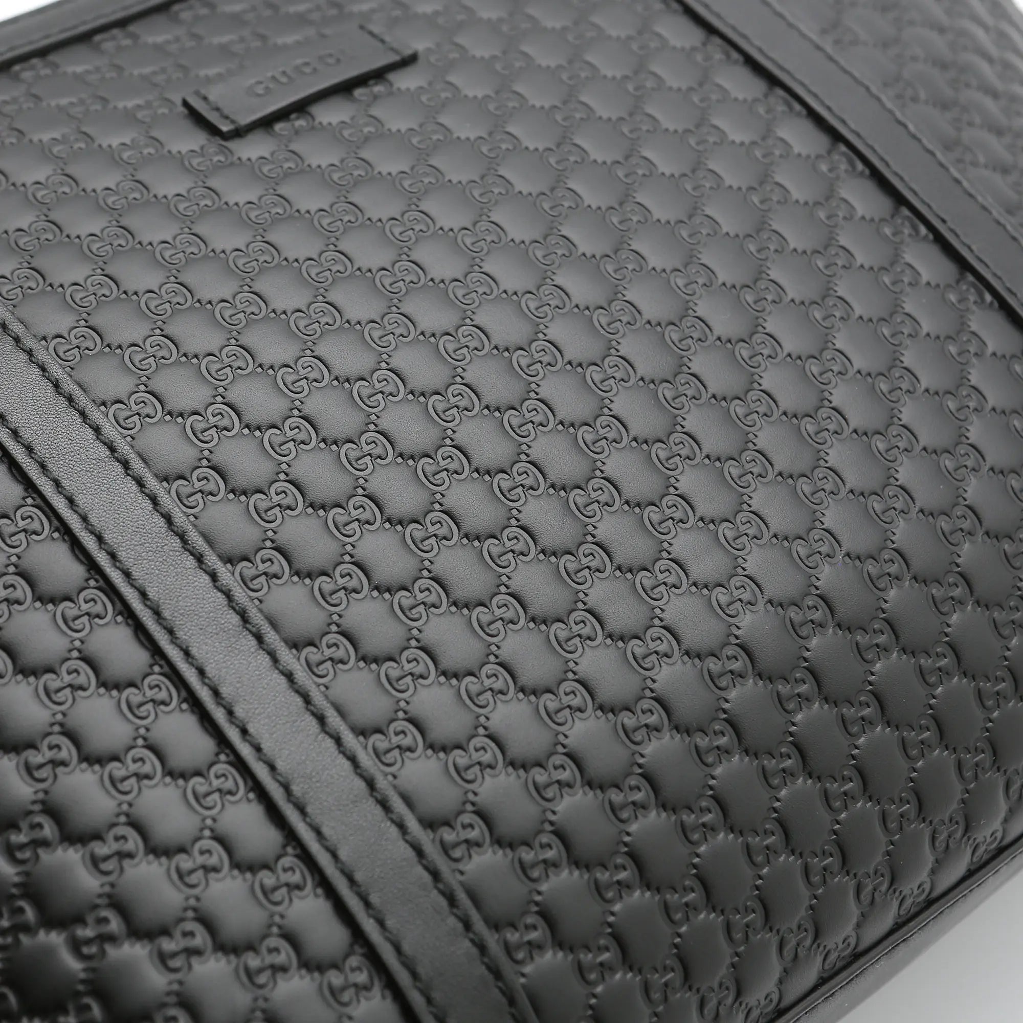 Borsa a mano Gucci mini shopper pelle Guccissima nera