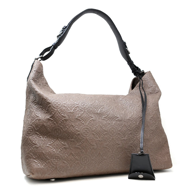 Borsa a spalla Louis Vuitton, Antheia Hobo model in pelle monogram color beige