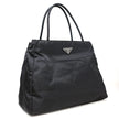 Borsa a spalla Prada City in tessuto nero