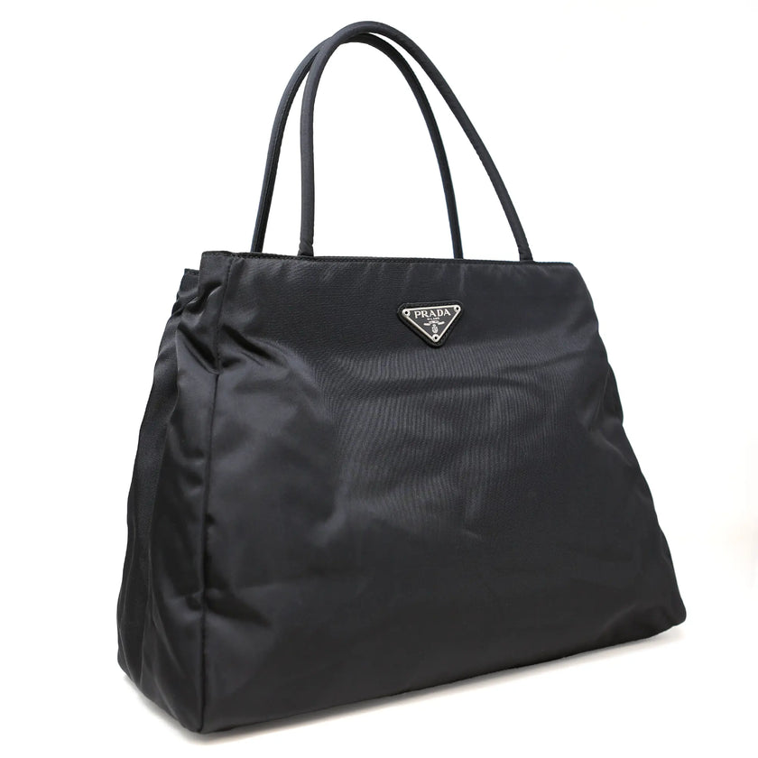 Borsa a spalla Prada City in tessuto nero