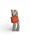 Salvatore Ferragamo Epi Leather Laptop Bag Orange