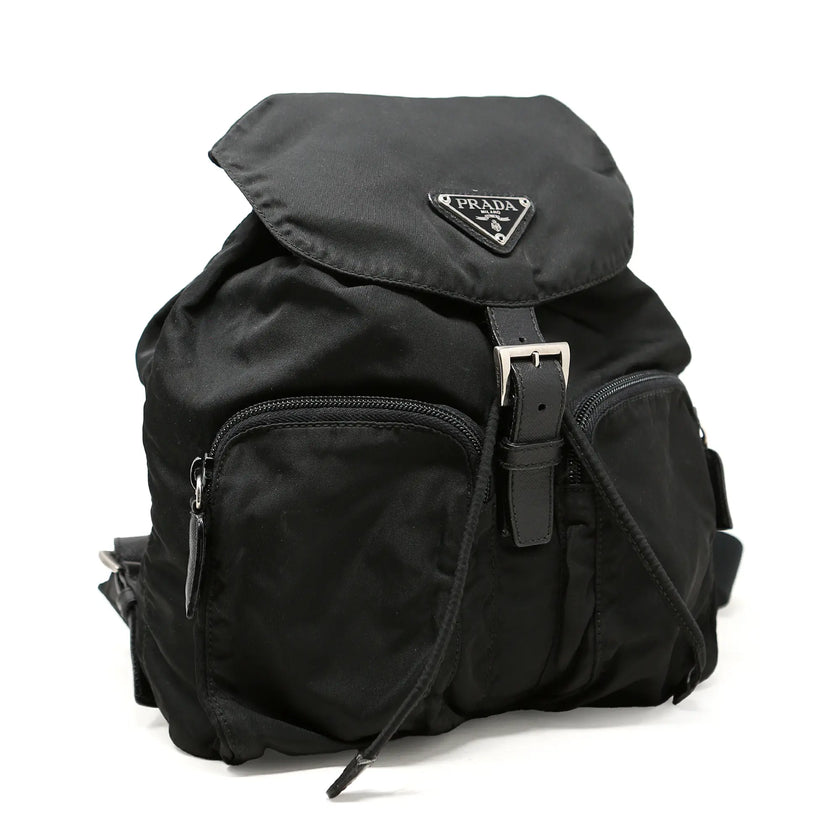 Zaino Prada in nylon nero