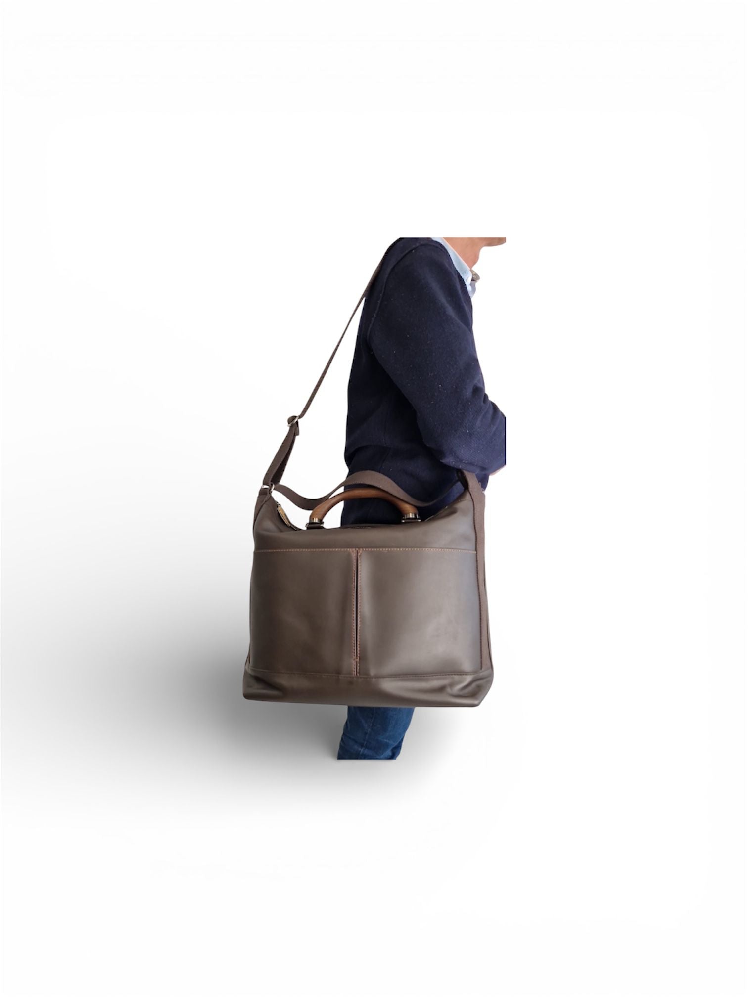 Borsa a mano e tracolla Salvatore Ferragamo in pelle marrone