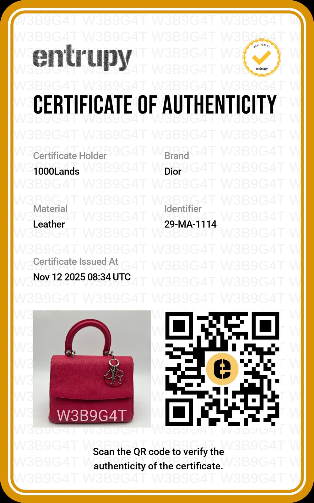 Borsa a mano Christian Dior  Be Dior  fucsia