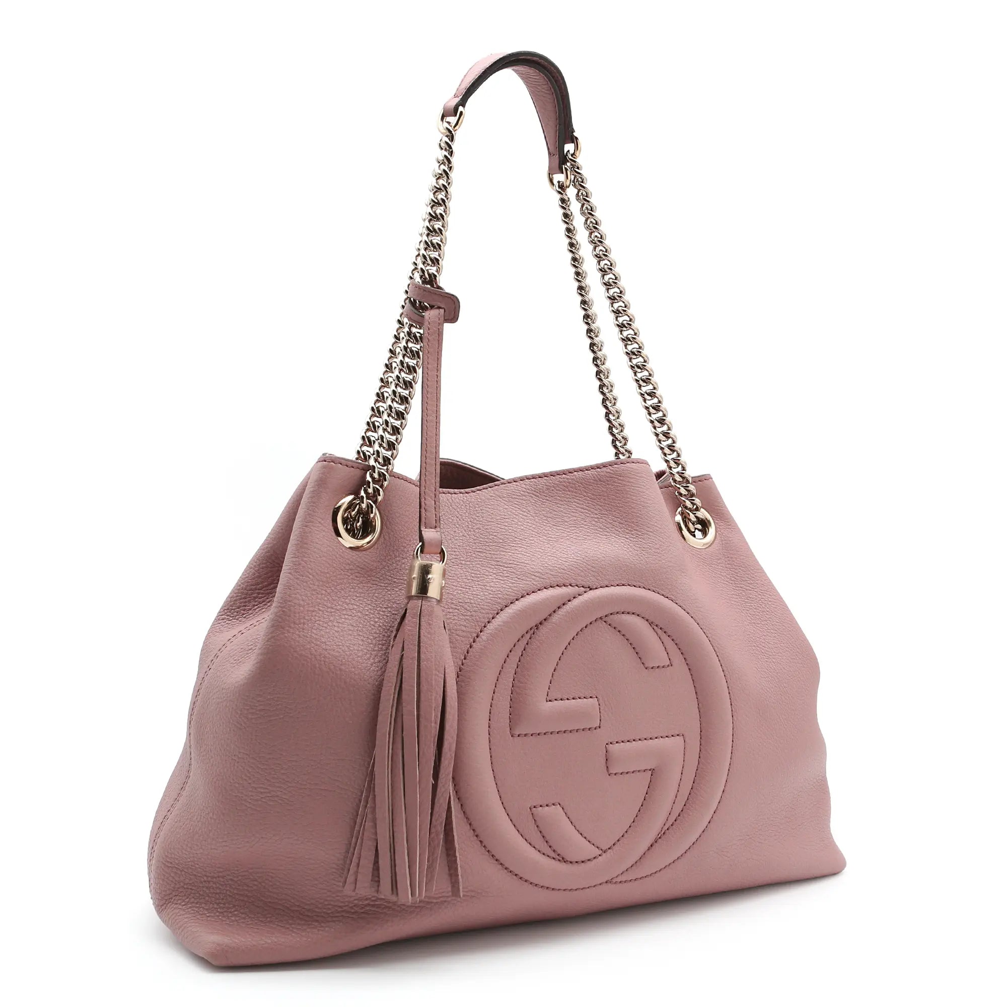 Borsa a mano Gucci Soho pelle cipria