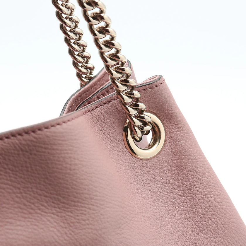 Borsa a mano Gucci Soho pelle cipria