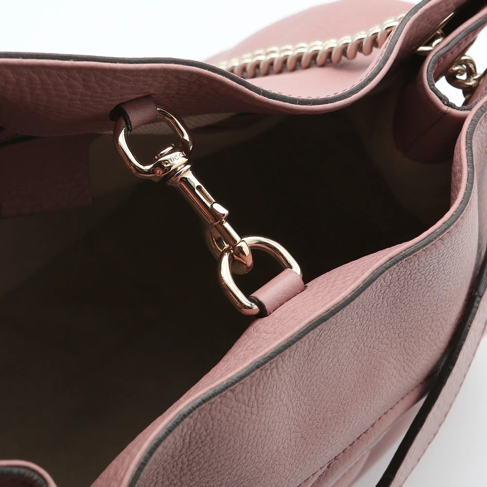 Borsa a mano Gucci Soho pelle cipria