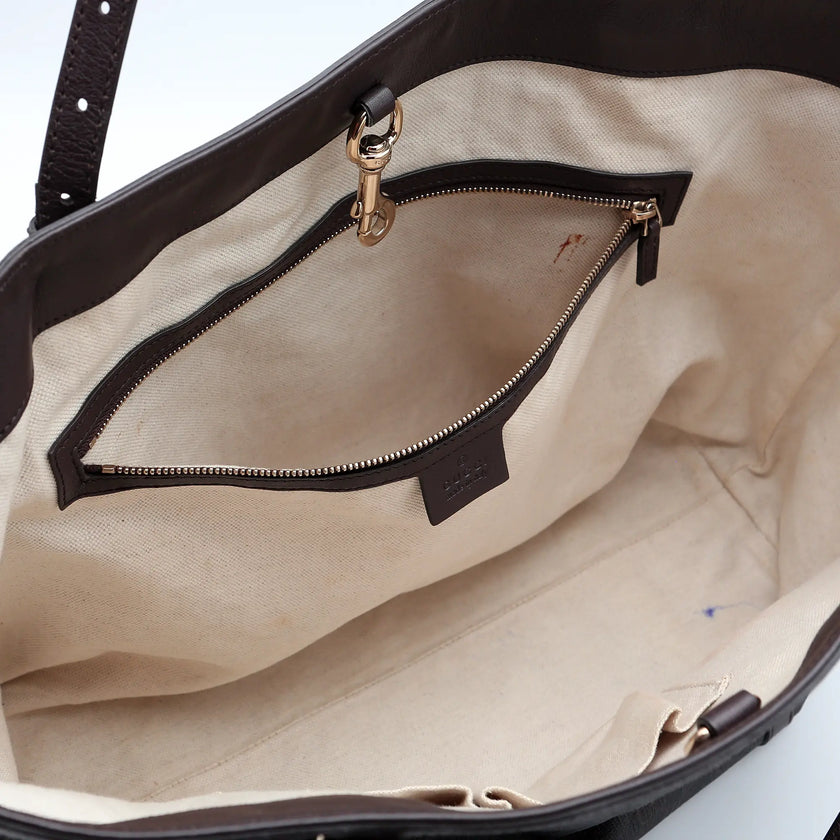 Borsa a mano Gucci GG Supreme marrone