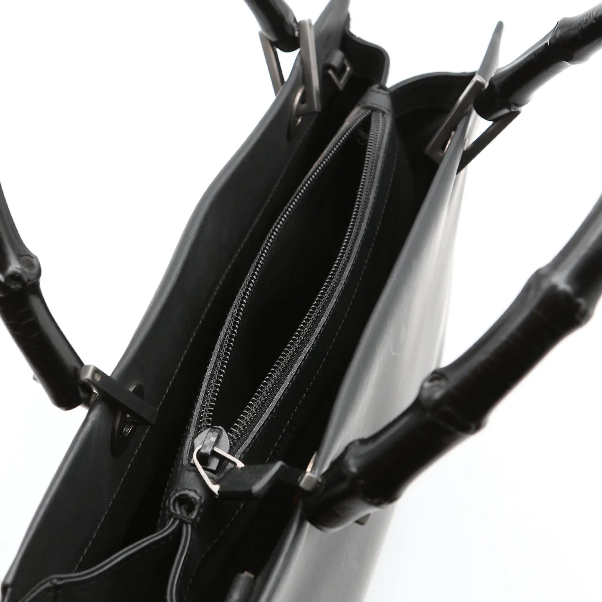 Borsa a mano Gucci Bamboo nera