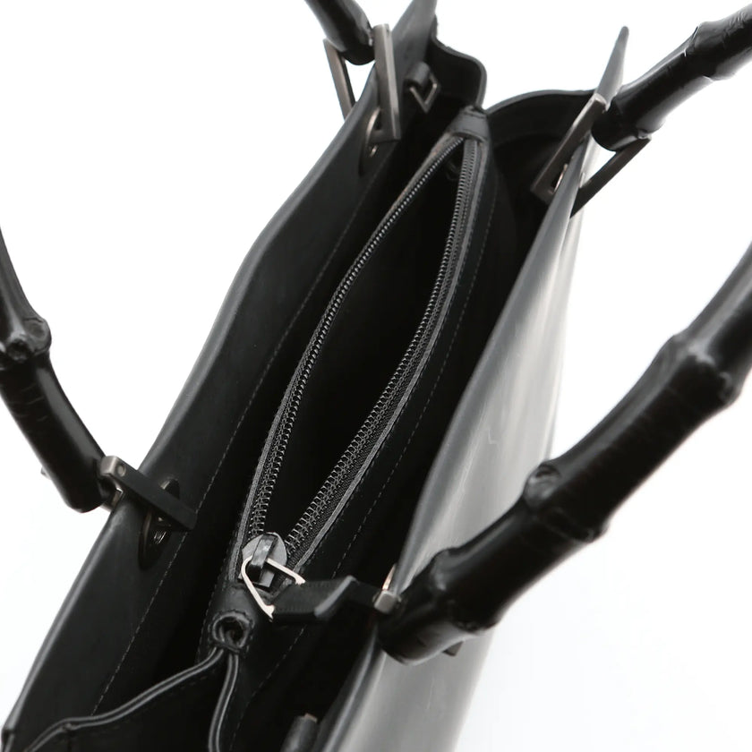 Borsa a mano Gucci Bamboo nera