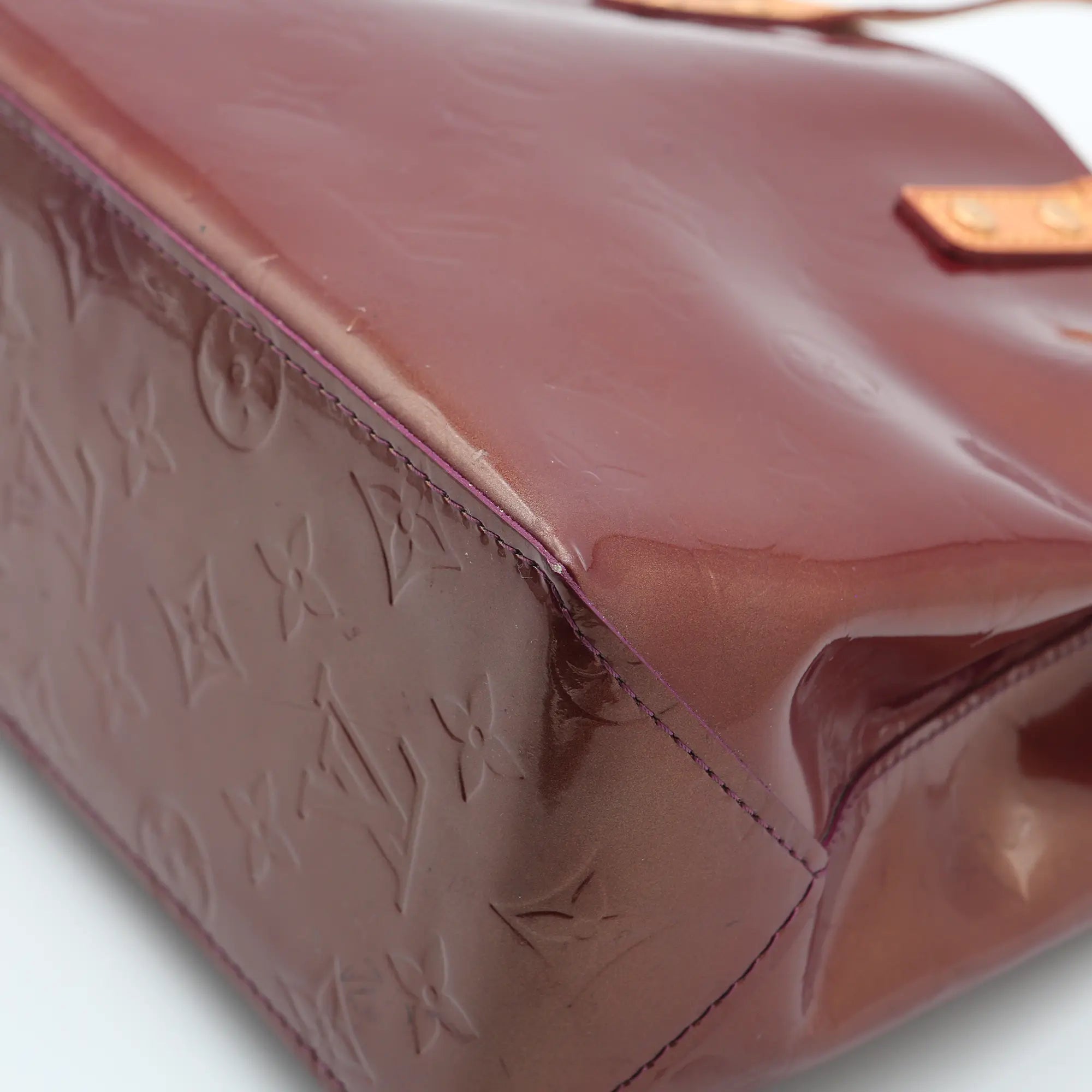 Borsa a mano Louis Vuitton Reade PM Vernis marrone