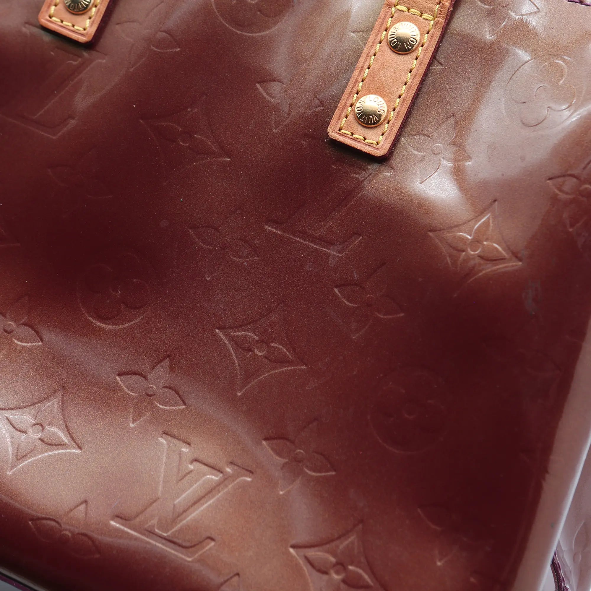 Borsa a mano Louis Vuitton Reade PM Vernis marrone