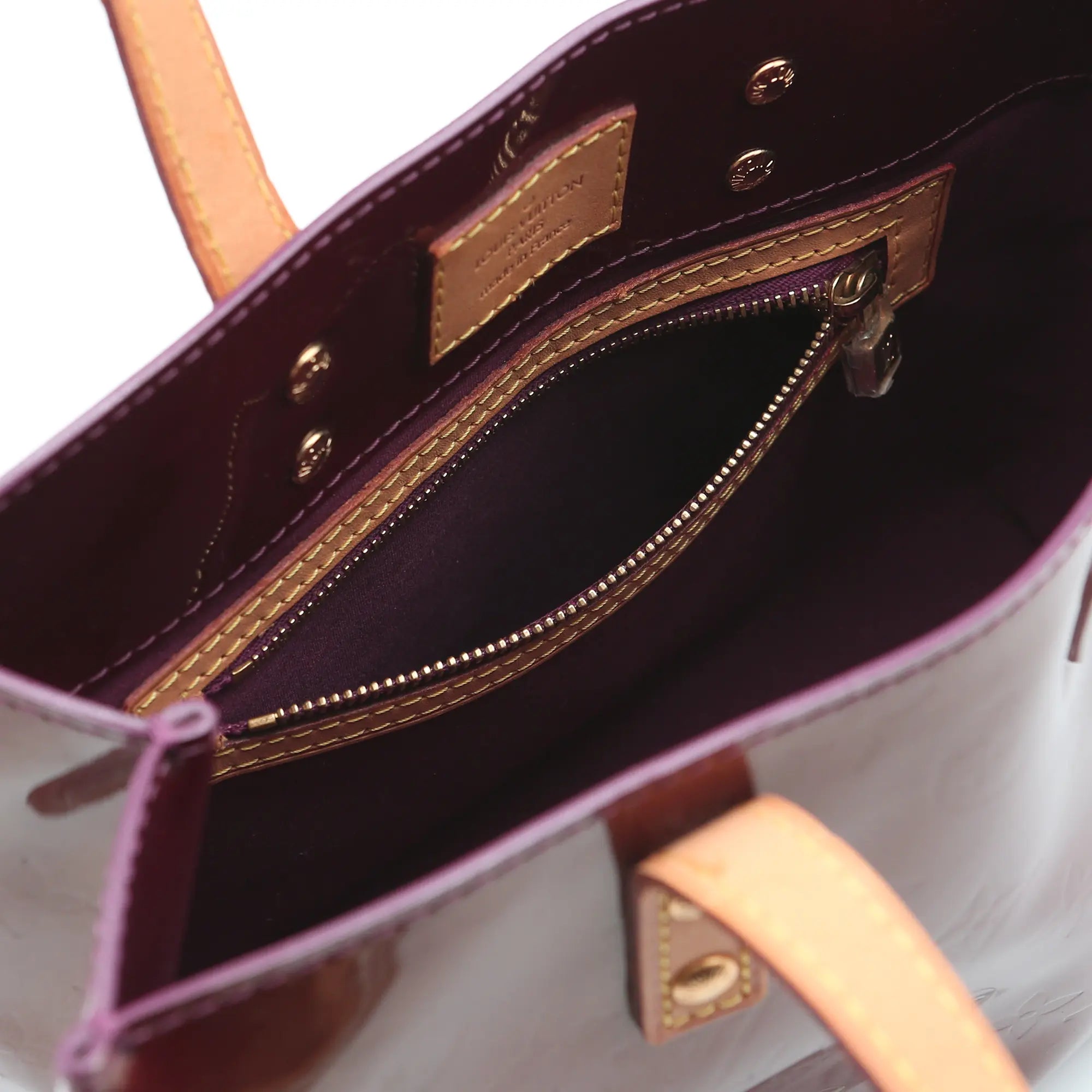 Borsa a mano Louis Vuitton Reade PM Vernis marrone