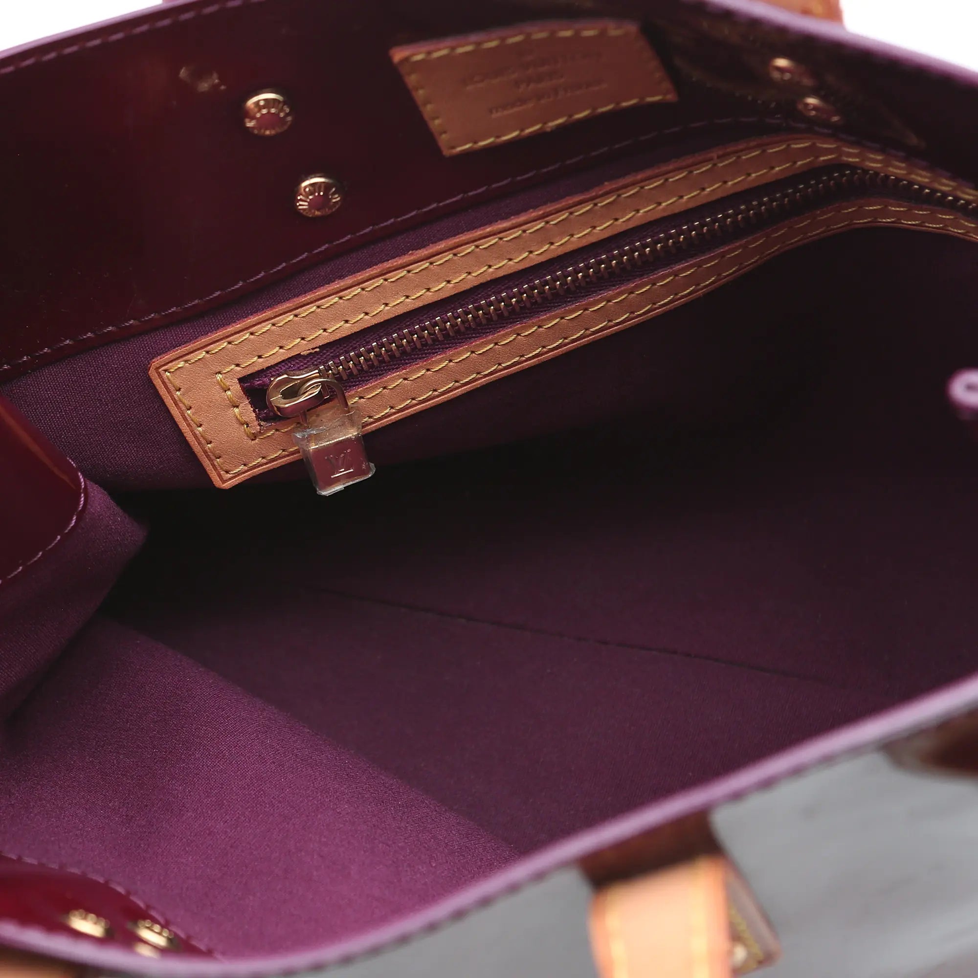 Borsa a mano Louis Vuitton Reade PM Vernis marrone