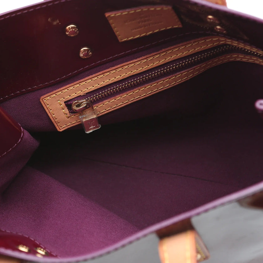 Borsa a mano Louis Vuitton Reade PM Vernis marrone