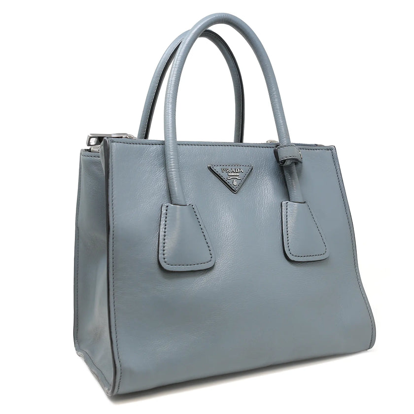 Prada Handtasche aus grauem und blauem Leder
