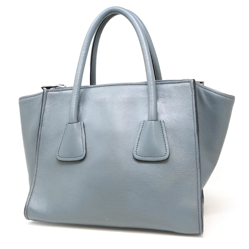 Prada Handtasche aus grauem und blauem Leder