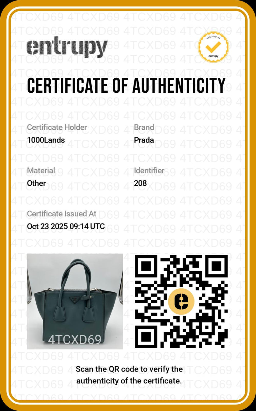 Prada Handtasche aus grauem und blauem Leder