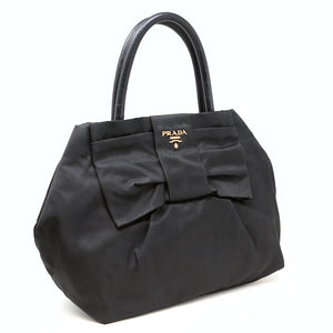 Borsa a mano Prada Nylon fiocco nero