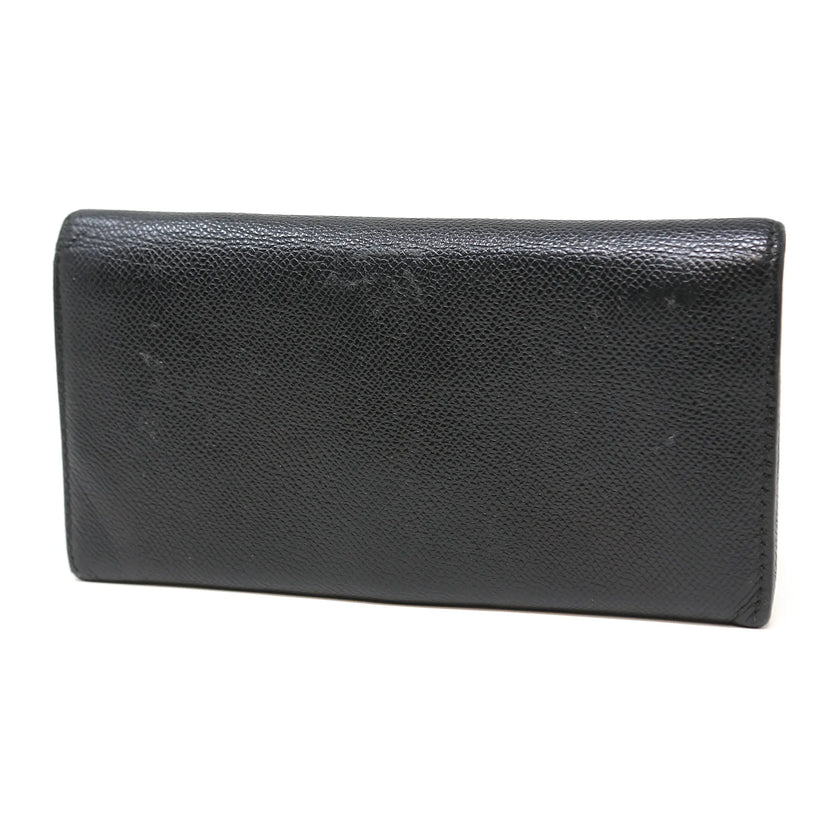 Bulgari black leather wallet