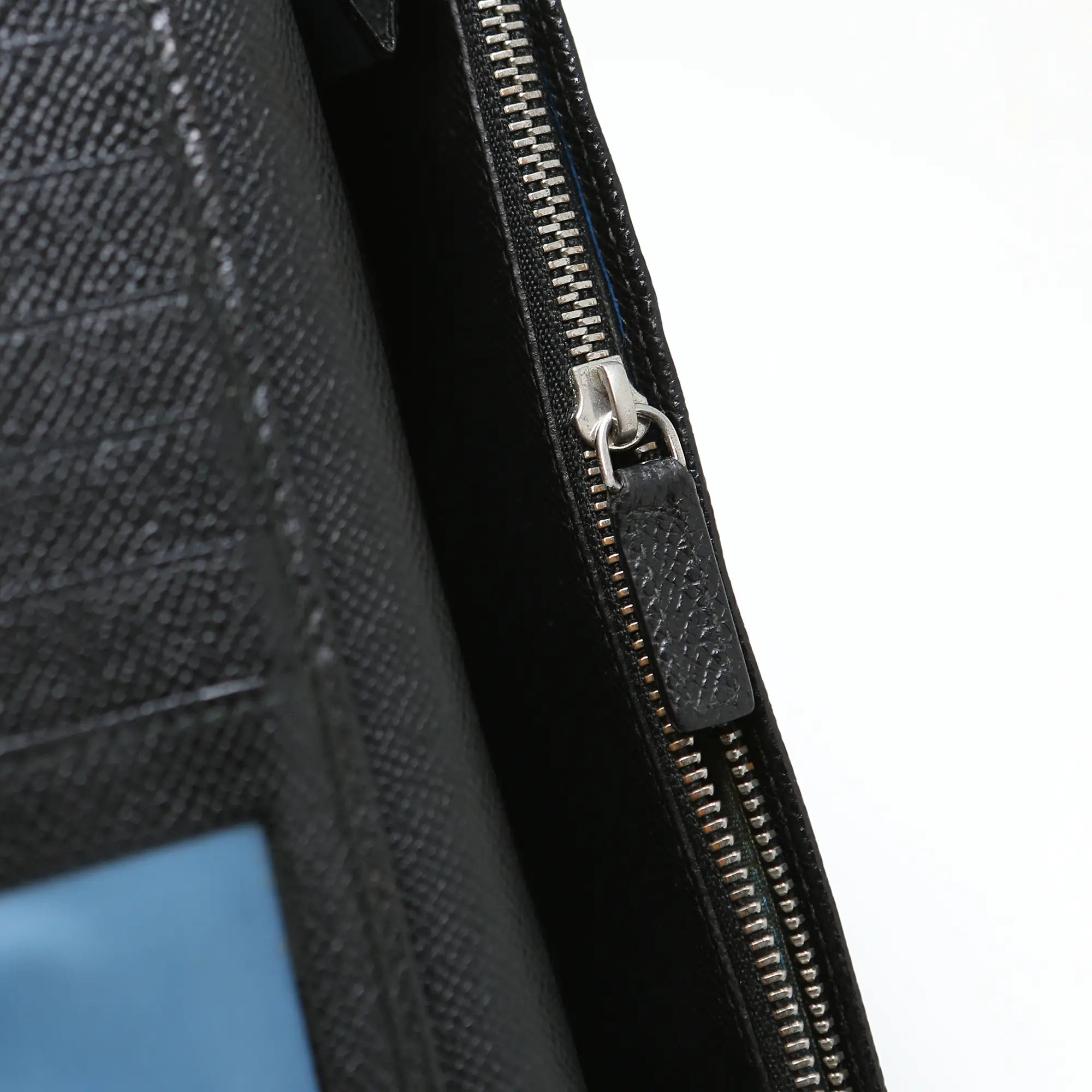 Bulgari black leather wallet