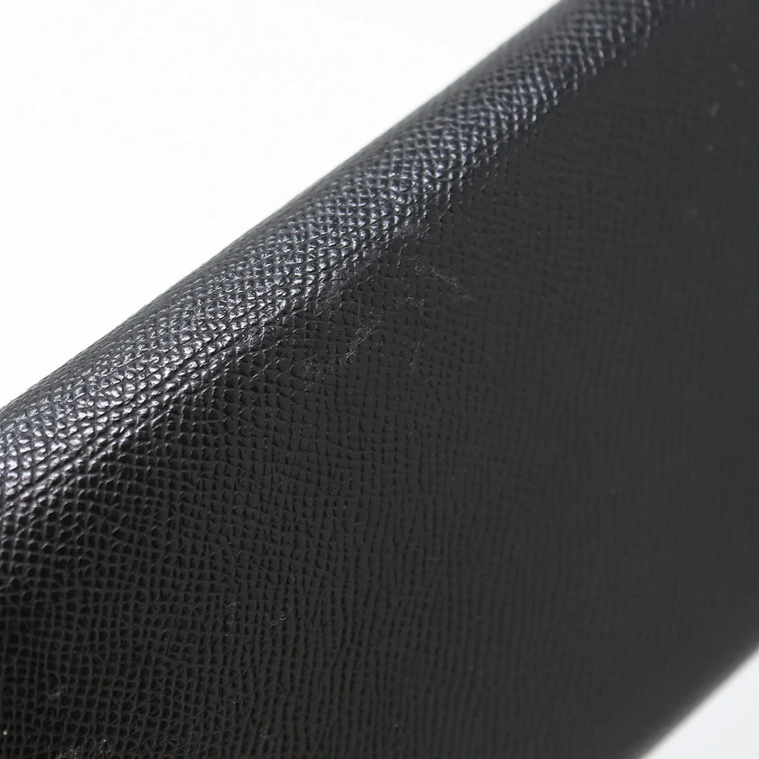 Bulgari black leather wallet