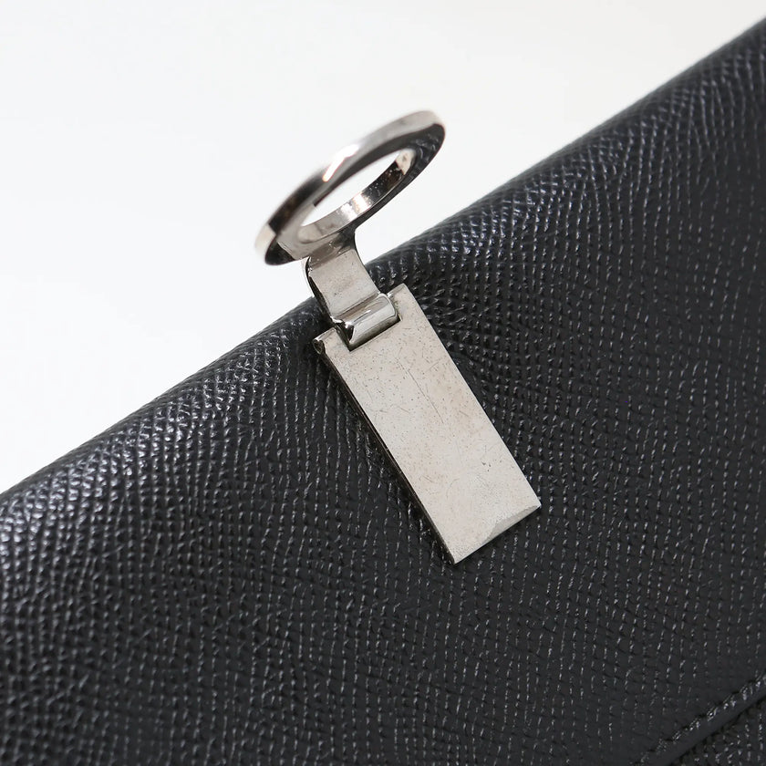 Bulgari black leather wallet